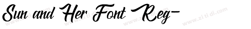 Sun and Her Font Reg字体转换